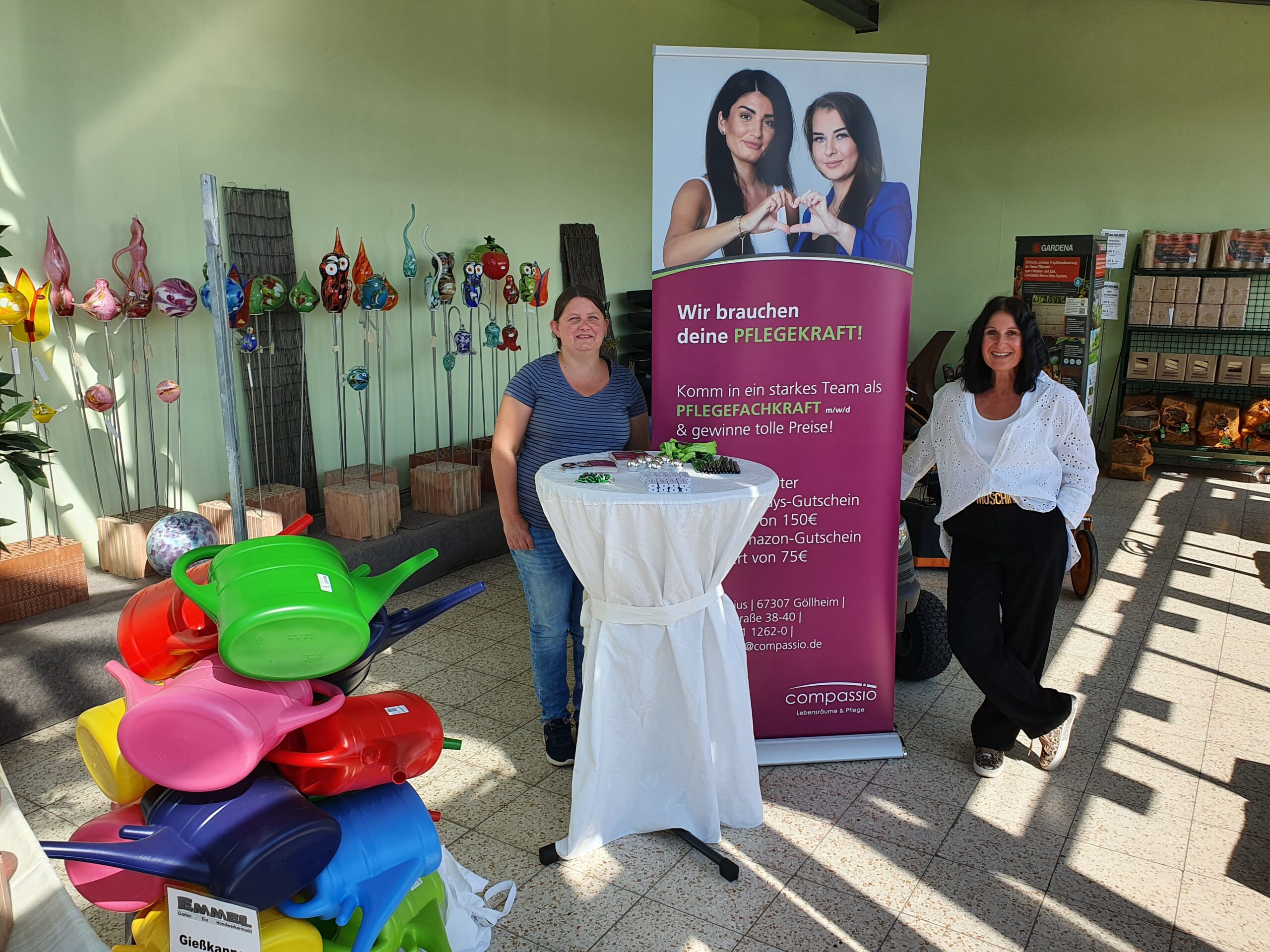 Infostand im Emmel Baumarkt
