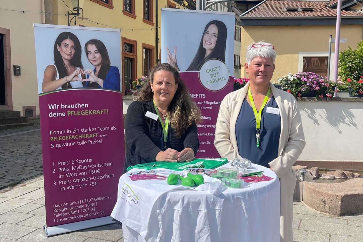 Infostand am Wochenmarkt