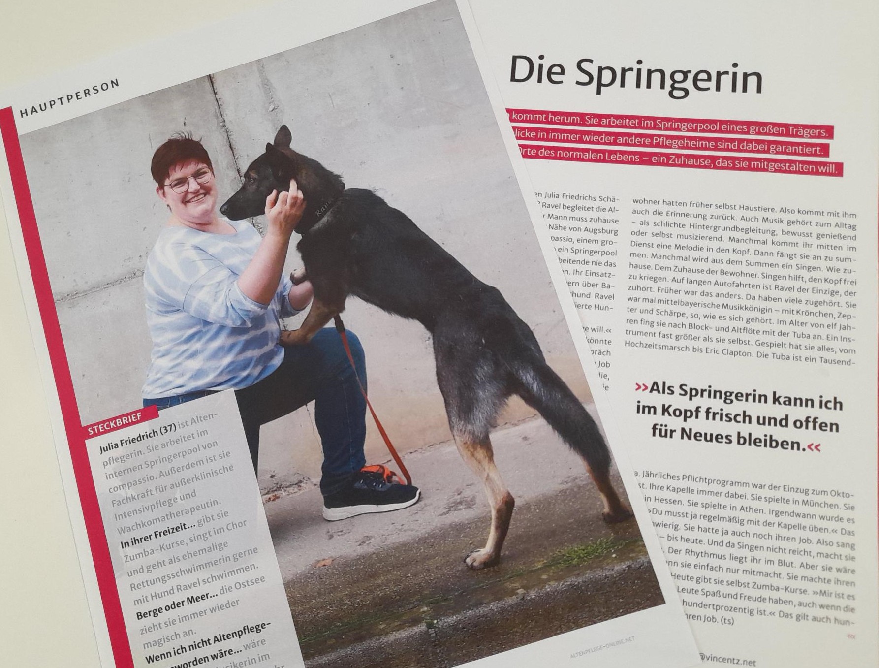 Julia Friedrich – Die compassio – „Springerin“ im Interview mit der ALTENHEIM