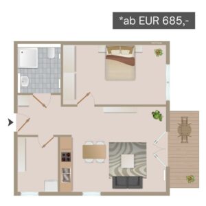 Grundriss 1 Betreutes Wohnen in Aldenhoven - Neu Pattern
