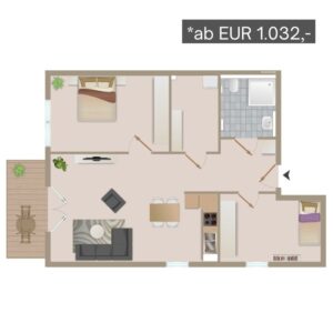 Grundriss 2 Betreutes Wohnen in Aldenhoven - Neu Pattern