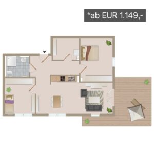 Grundriss 4 Betreutes Wohnen in Aldenhoven - Neu Pattern