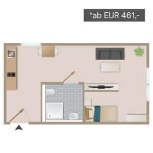 Wohnungsumriss 4 Barrierefreies Wohnen in Sankt Augustin