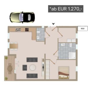 Düren-Gürzenich BeWo Wohnungstyp 11