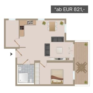 Düren-Gürzenich BeWo Wohnungstyp 3