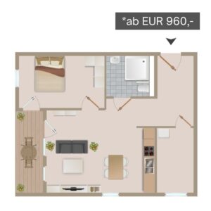 Düren-Gürzenich BeWo Wohnungstyp 8