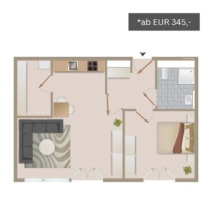 Wohnungstyp 1 Betreutes Wohnen Gadenstedt