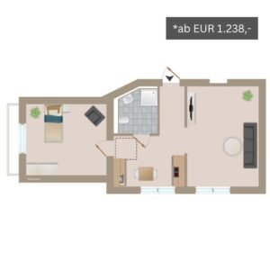Wohnungstyp 2 Betreutes Wohnen Königswinter