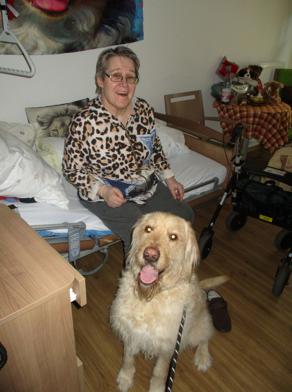 Besuchshund Sammy begeistert Bewohner der Wohnanlage Am Alten Stadttor