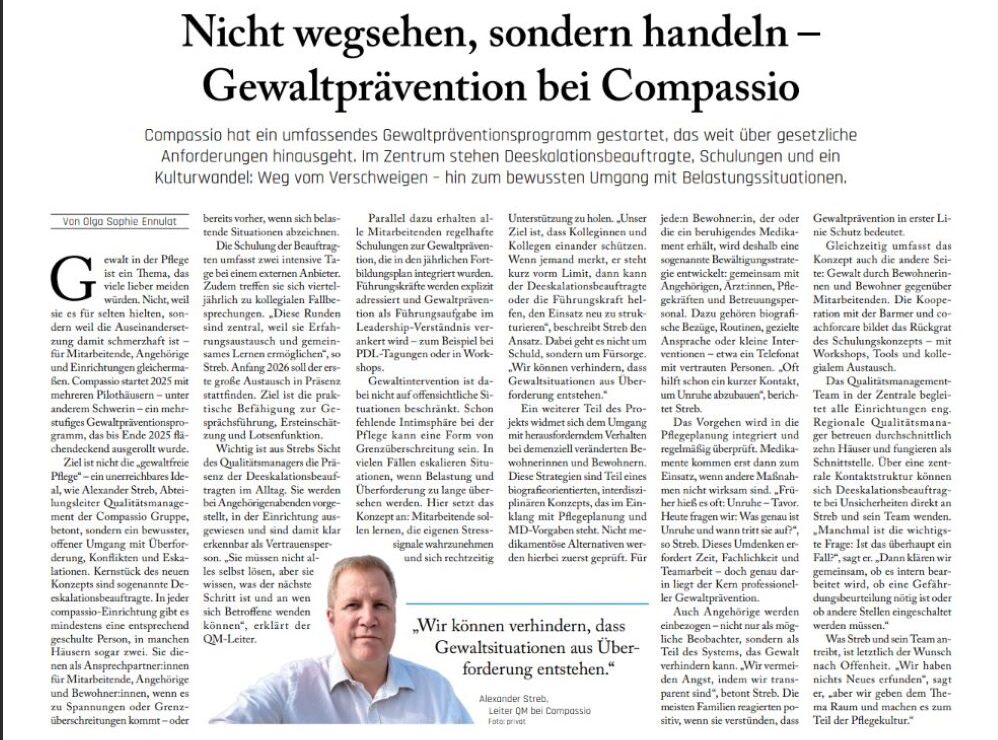 Gewaltprävention bei compassio: Haltung & Prävention